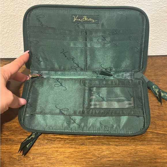 Vera Bradley Teal Quilted Wallet EUC - Picture 8 of 9
